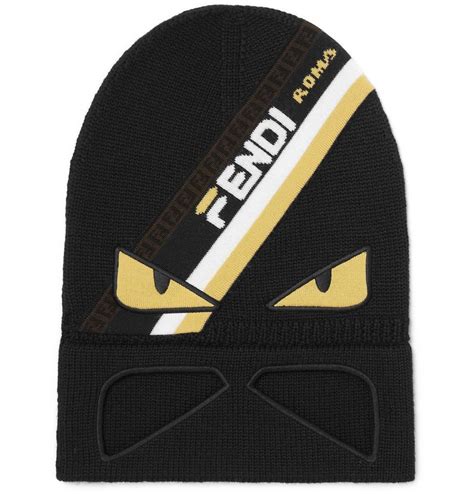 fendi bug beanie women on head|Fendi Bag Bugs Beanie Hat In Black .